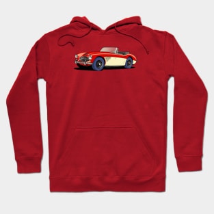 Two tone Austin-Healey 3000  in red and cream Hoodie